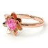 Lotus Flower Solitaire Pink Moissanite Ring - Lotus no. 802